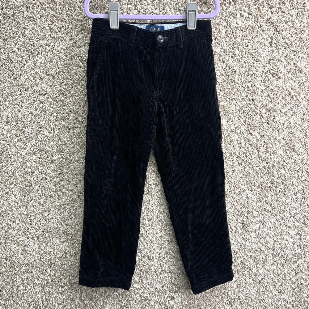 Polo Ralph Lauren‎ Pants Boys 4 Black Corduroy Straight Leg